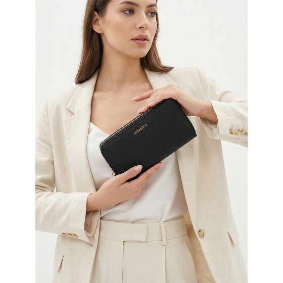 Lazarotti Bologna Leather XL Double Zip-Around Geldbörse RFID Leder 20 cm
