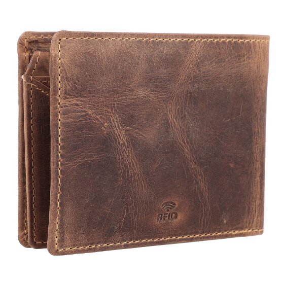 Greenburry Vintage Geldbörse RFID Schutz Leder 12 cm