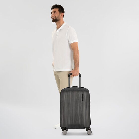 Polestream Moonrock 4 Rollen Kabinentrolley 55 cm mit Dehnfalte