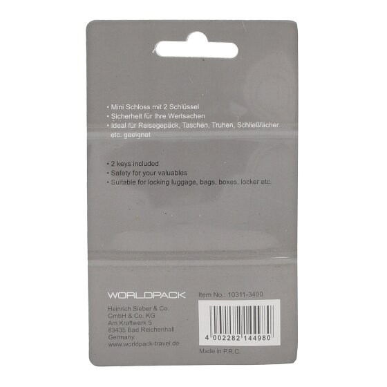 Worldpack Reiseaccessoires Kofferschloss 3 cm