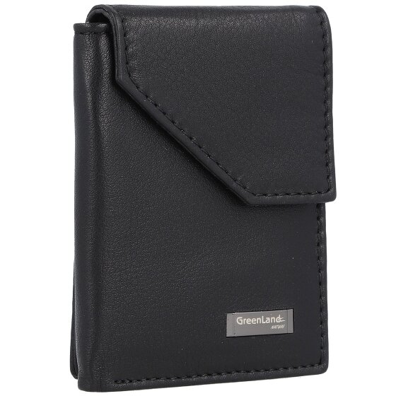 Greenland Nature Black Nappa Geldbörse RFID Leder 7 cm