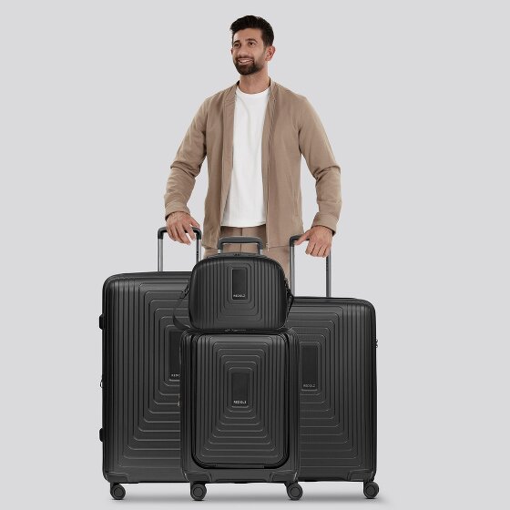 Redolz Essentials14 4-Rollen Kofferset Beautycase 4tlg mit Dehnfalte Laptopfach