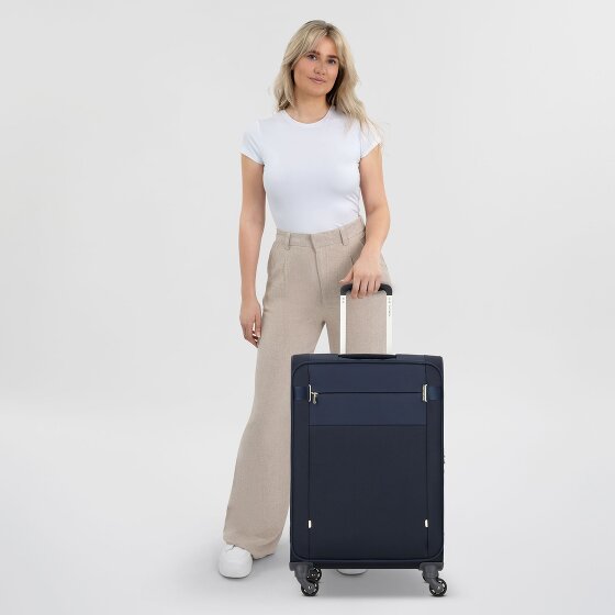 Samsonite Citybeat 4 Rollen Trolley 66 cm mit Dehnfalte