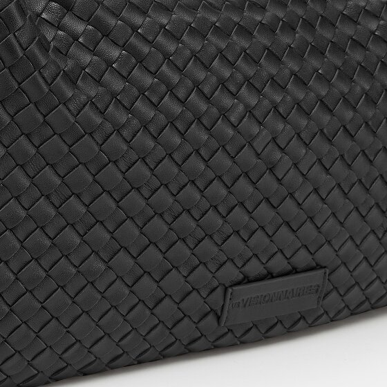 LES VISIONNAIRES Sadie Weave Schultertasche Leder 37 cm