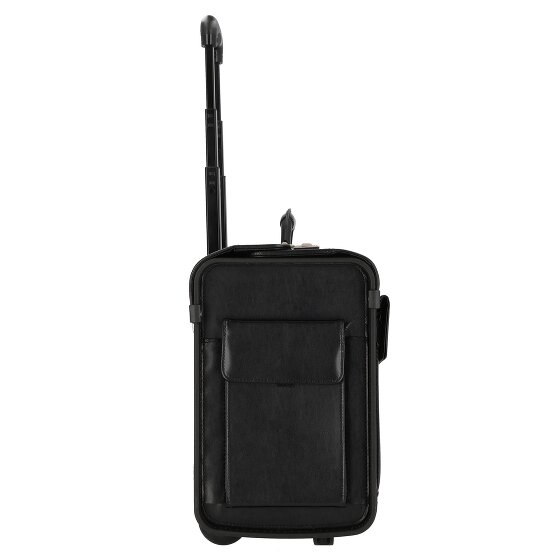 Dermata 2-Rollen Pilotentrolley Leder 45,5 cm Laptopfach