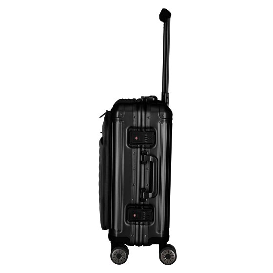 Travelite Next 4-Rollen Kabinentrolley Aluminium 55 cm Laptopfach