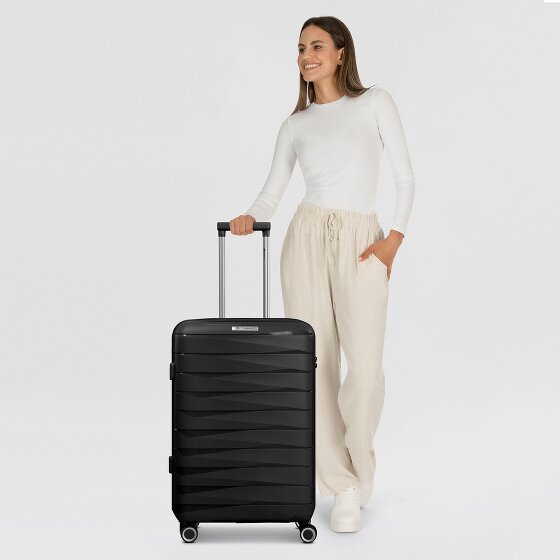 Franky London 4 Rollen Trolley M 65 cm mit Dehnfalte
