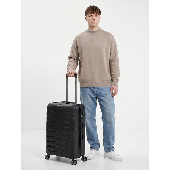 Franky London 4 Rollen Trolley M 65 cm mit Dehnfalte