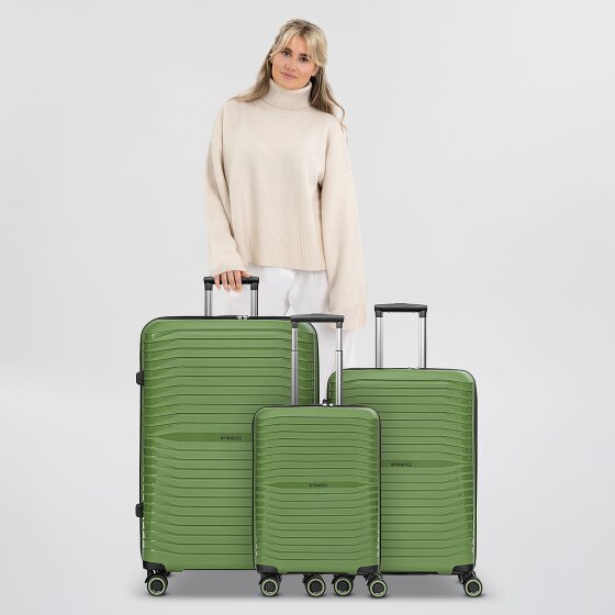 Stratic Shine 4 Rollen Kofferset 3-teilig mit Dehnfalte