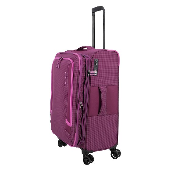 Travelite Corsiica 4 Rollen Trolley M 67 cm mit Dehnfalte
