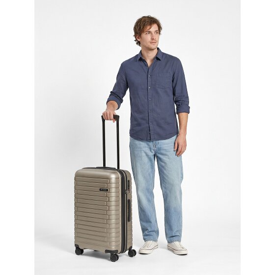 Pactastic Collection 04 THE MEDIUM + 4 Rollen Trolley M 66 cm mit Dehnfalte