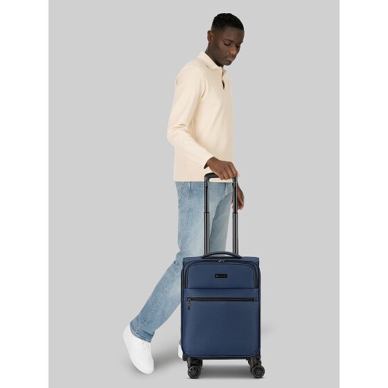 Bugatti Valencia Soft 4 Rollen Kabinentrolley S 55 cm mit Dehnfalte