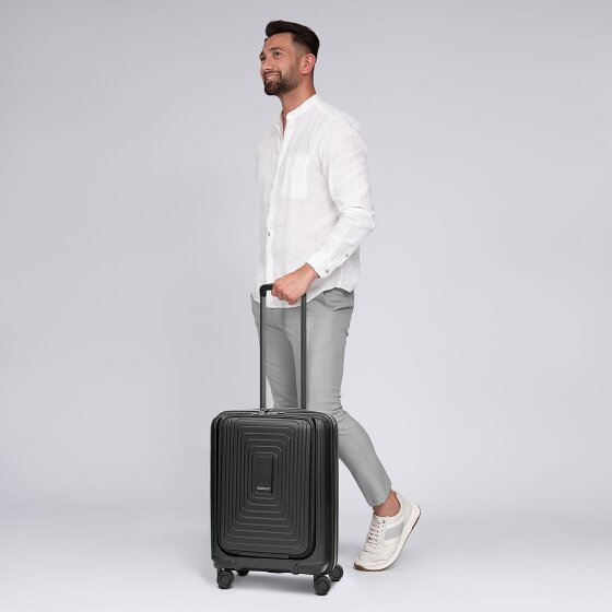 Redolz Essentials 14 4 Rollen Kabinentrolley S 55 cm Laptopfach mit Dehnfalte