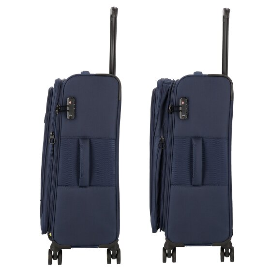 d&n Travel Line 9704 4 Rollen Trolley M 68 cm mit Dehnfalte