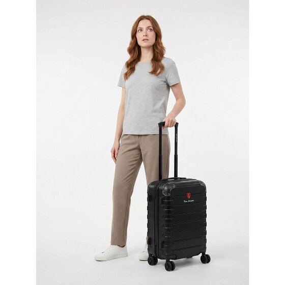 Tonino Lamborghini Milano 4 Rollen Kabinentrolley S 54 cm mit Dehnfalte