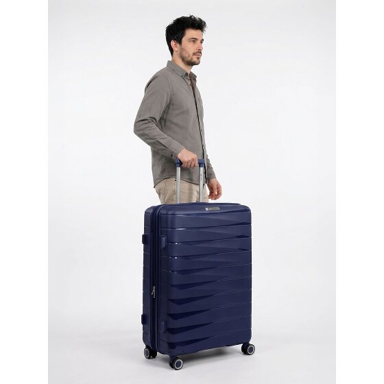 Franky London 4 Rollen Trolley L 74 cm mit Dehnfalte
