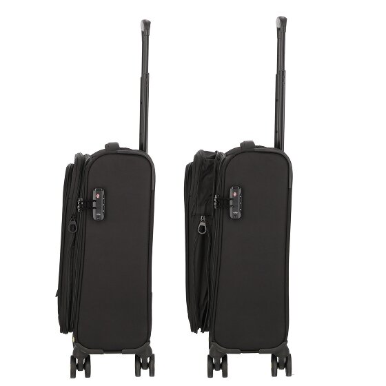 d&n Travel Line 9704 4 Rollen Kabinentrolley S 55 cm mit Dehnfalte