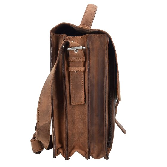 Plevier Retro Newton Aktentasche Leder 41 cm Laptopfach