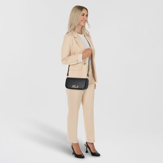 Karl Lagerfeld Signature Schultertasche Leder 24 cm