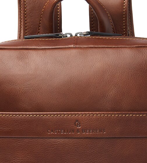 Castelijn & Beerens Daypack RFID Schutz Leder 41 cm Laptopfach