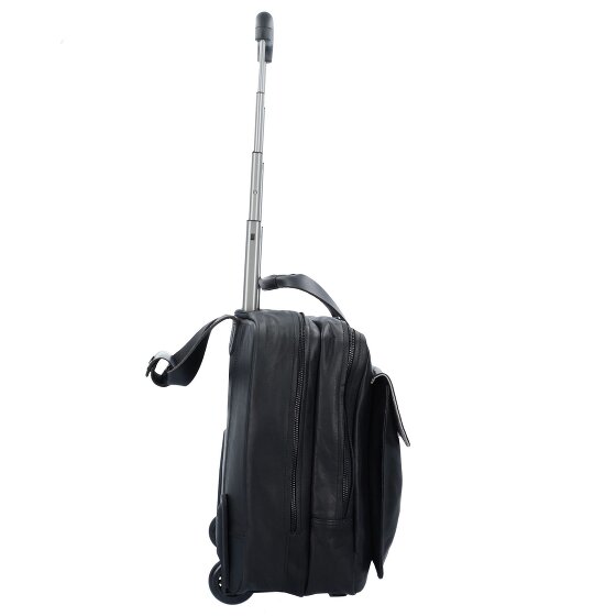 Harold's 2-Rollen Businesstrolley Leder 40 cm Laptopfach
