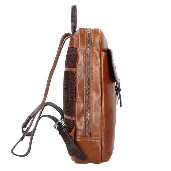 Castelijn & Beerens Rien Business-Rucksack RFID Schutz Leder 40 cm Laptopfach