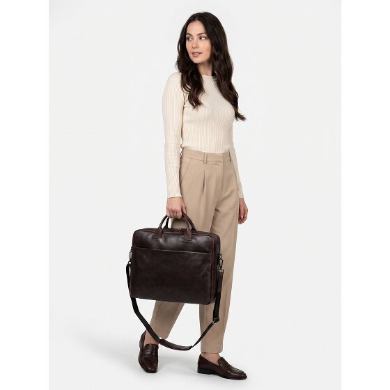 Jost London Aktentasche Leder 40 cm Laptopfach