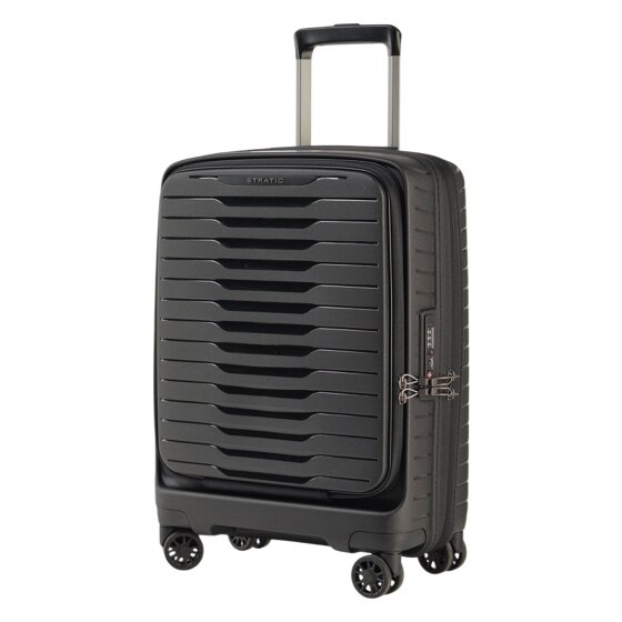 Stratic Novium 4 Rollen Kabinentrolley S 55 cm Laptopfach mit Dehnfalte