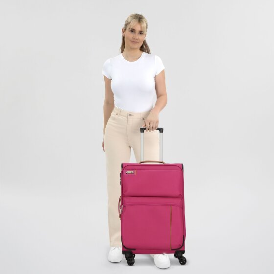 d&n Travel Line 6764 4 Rollen Trolley 65 cm mit Dehnfalte