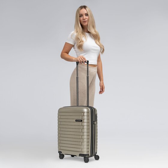 Pactastic Collection 04 THE CABIN + 4 Rollen Kabinentrolley S 55 cm mit Dehnfalte