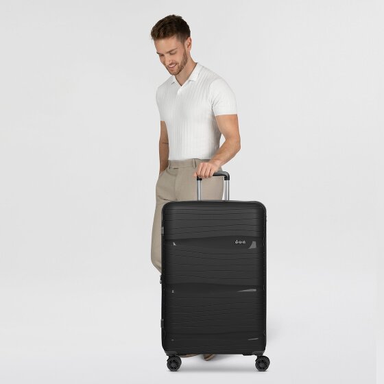 d&n Travel Line 4300-Plus 4 Rollen Trolley L 76 cm mit Dehnfalte