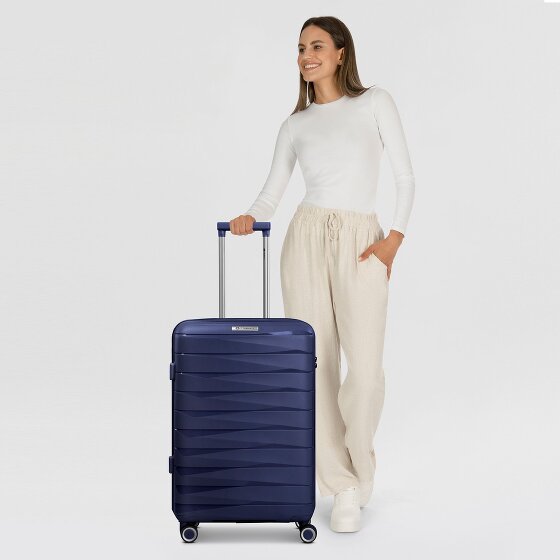 Franky London 4 Rollen Trolley M 65 cm mit Dehnfalte