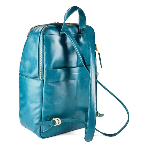 Piquadro Blue Square Daypack RFID Schutz Leder 37 cm Laptopfach