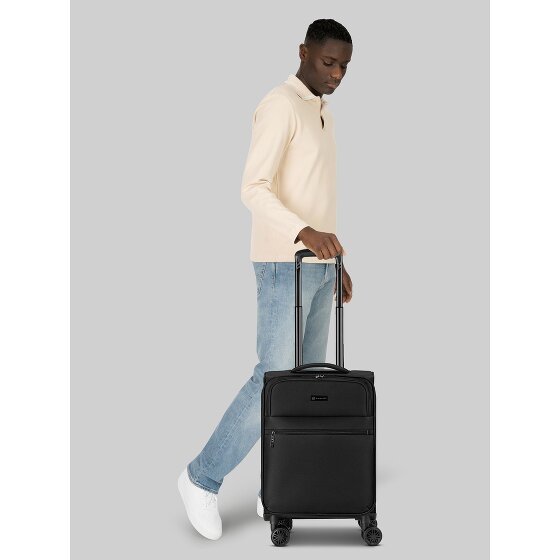 Bugatti Valencia Soft 4 Rollen Kabinentrolley S 55 cm mit Dehnfalte