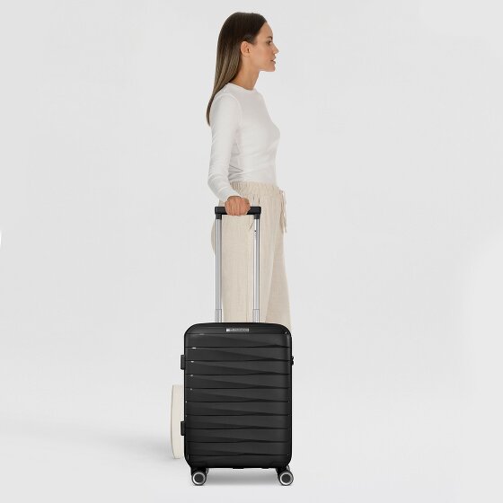Franky London 4 Rollen Kabinentrolley S 55 cm mit Dehnfalte