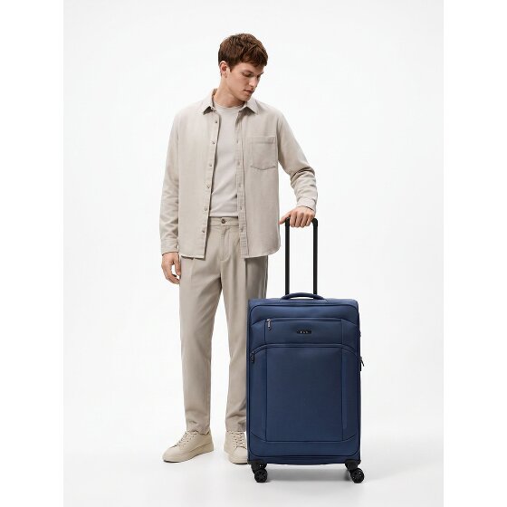 d&n Travel Line 9804 4 Rollen Trolley L 78 cm mit Dehnfalte