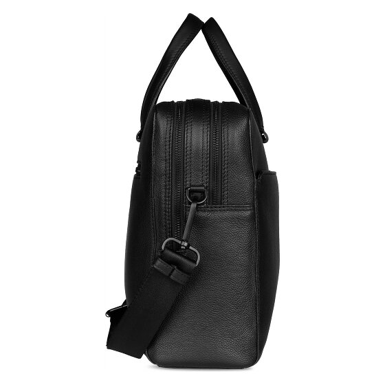 Bugatti Black Aktentasche Leder 38 cm Laptopfach