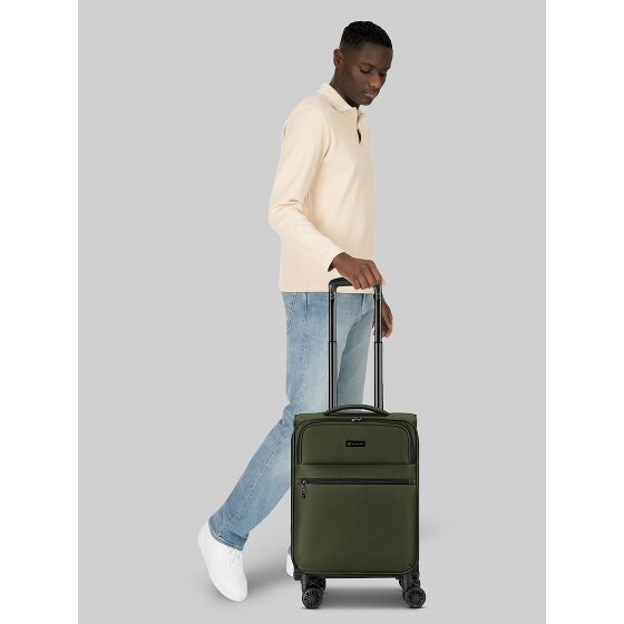 Bugatti Valencia Soft 4 Rollen Kabinentrolley S 55 cm mit Dehnfalte