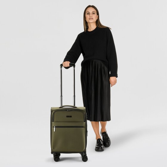 Bugatti Valencia Soft 4 Rollen Kabinentrolley S 55 cm mit Dehnfalte