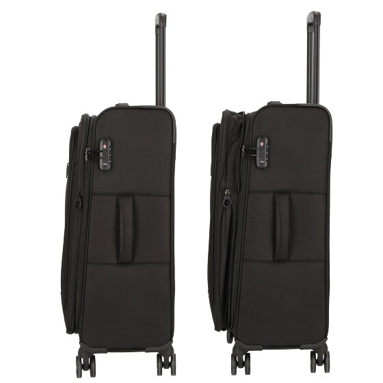 d&n Travel Line 9704 4 Rollen Trolley M 68 cm mit Dehnfalte