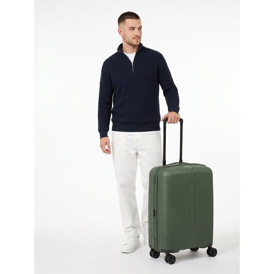 Travelite Air Stripe 4 Rollen Kabinentrolley S 55 cm mit Dehnfalte