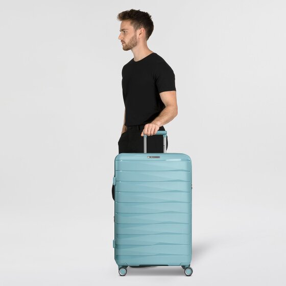 Franky London 4 Rollen Trolley L 74 cm mit Dehnfalte