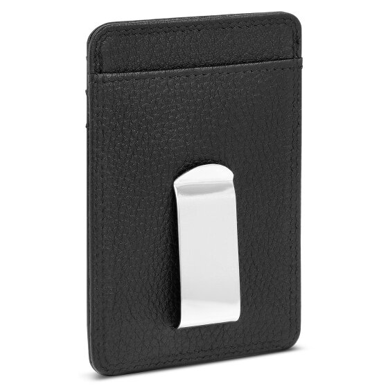 Redolz Leather Essentials Kreditkartenetui RFID Leder 7 cm mit Geldscheinklammer