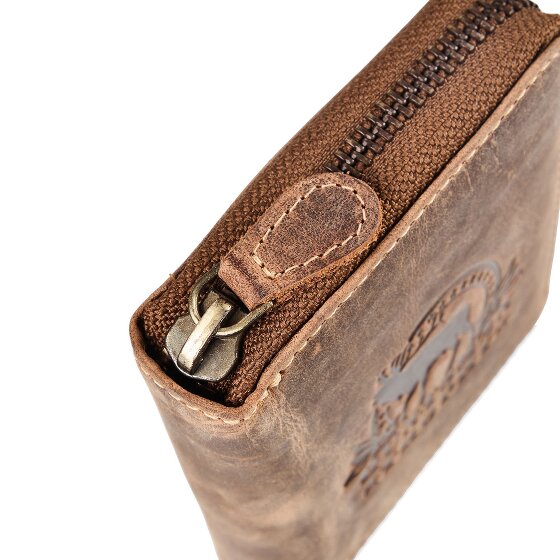 Greenburry Huntsman Geldbörse RFID Schutz Leder 10 cm
