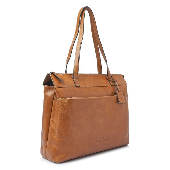 Castelijn & Beerens Lia Shopper Tasche RFID Schutz Leder 45 cm Laptopfach