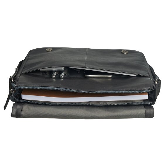 Leonhard Heyden Hamburg Messenger Leder 32 cm Laptopfach
