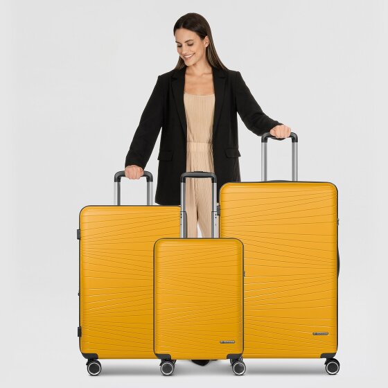 Franky Dallas 3.0 4 Rollen Kofferset 3-teilig mit Dehnfalte