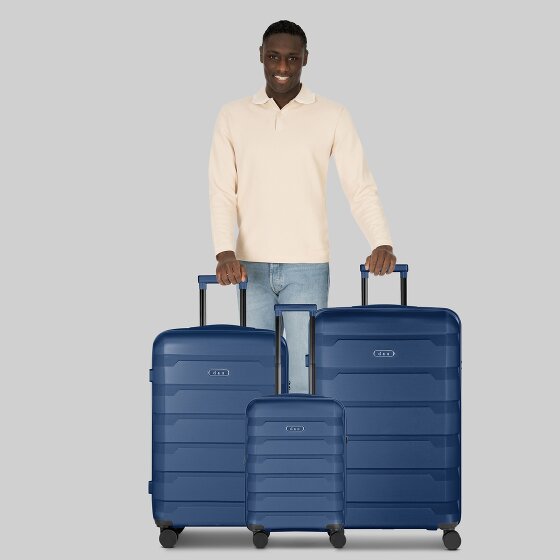 d&n South Dakota 4 Rollen Kofferset 3-teilig mit Dehnfalte