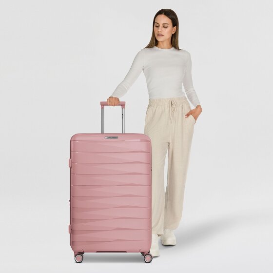 Franky London 4 Rollen Trolley L 74 cm mit Dehnfalte