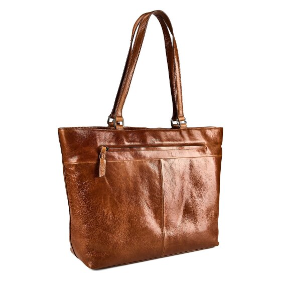 Burkely Fine Florence Shopper Tasche Leder 37 cm Laptopfach